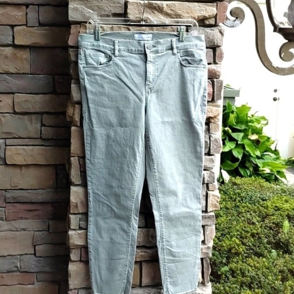 LOFT Modern Skinny Crop Jeans Stretch Gray Size 8 - Picture 1 of 9
